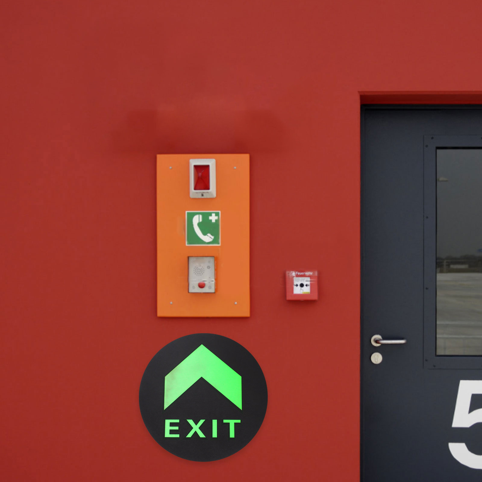 Emergency Exit Sign - 5 Pezzi Adesivi Luminosi Notturni per