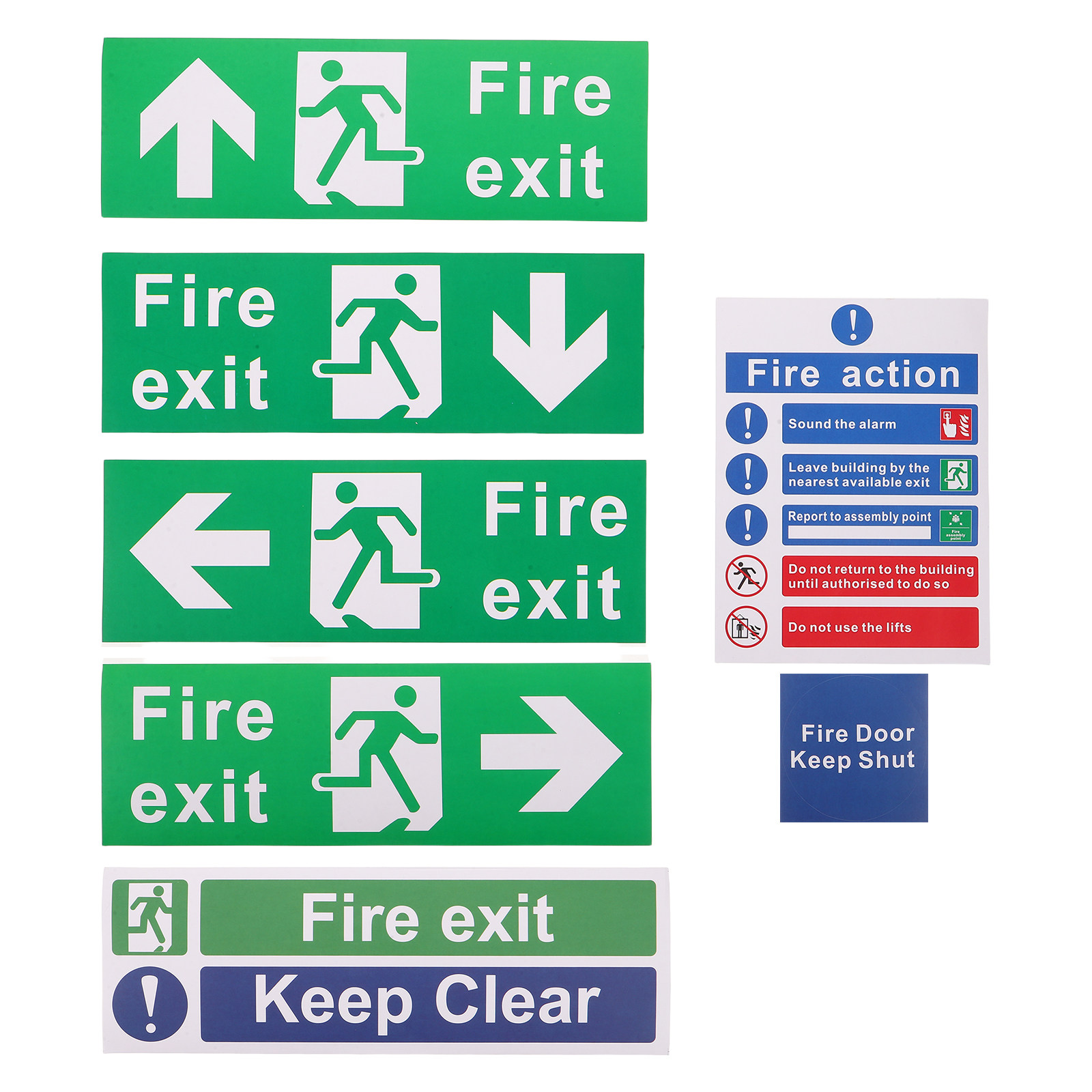 Emergency Exit Sign - 21 Pezzi di Segnaletica di Emergenza