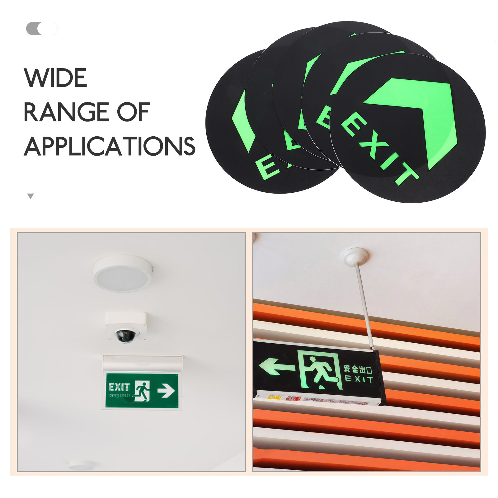 5 Pezzi Adesivi Luminosi Nottu - Emergency Exit Sign recensione e prezzo